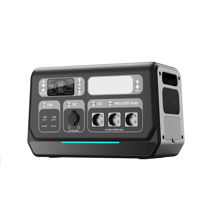 2048WH 2200W Portable Off Grid On Grid Power Supply